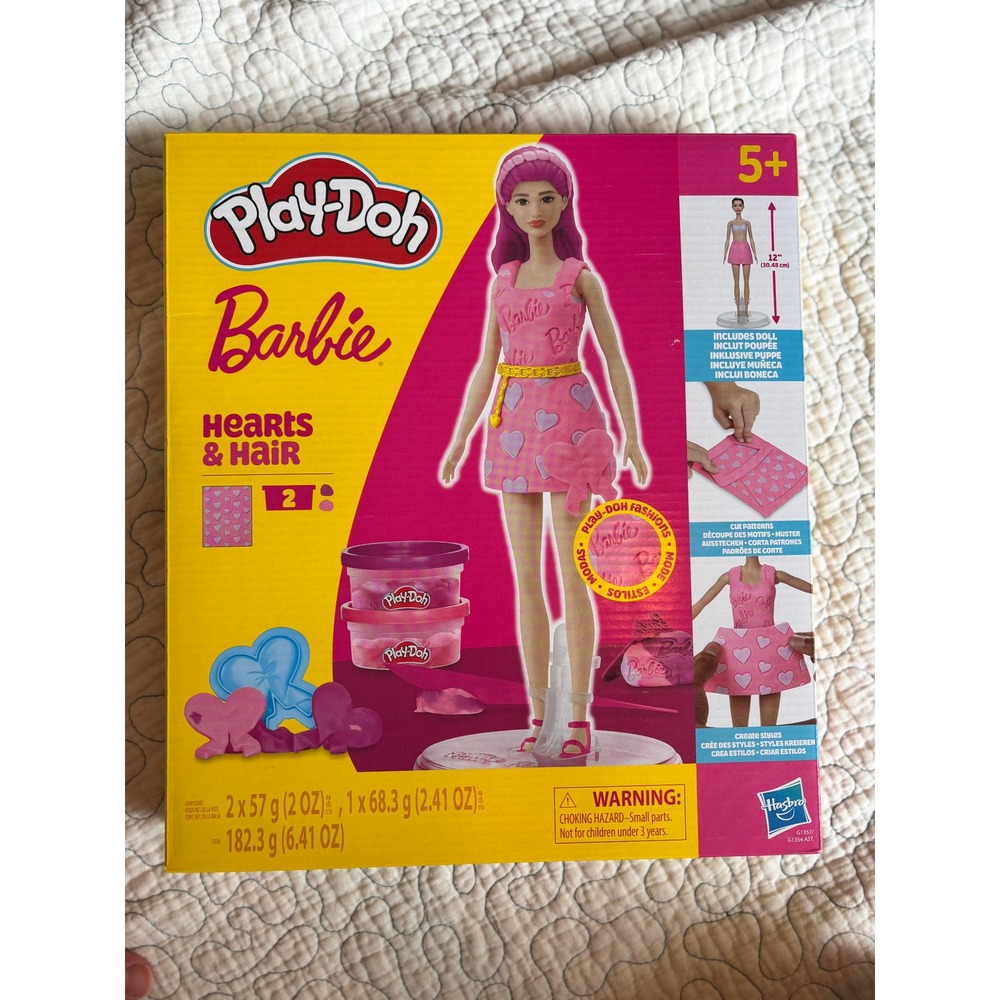 Play-Doh Barbie Hearts & Hair Fashion Design Doll Set